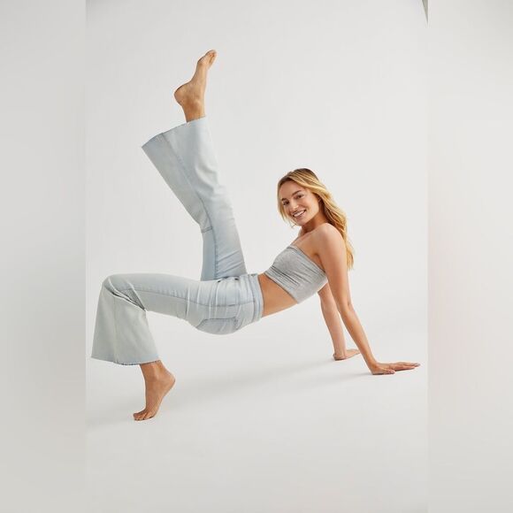 Free People Youthquake Crop Flare Jeans - Picture 5 of 8
